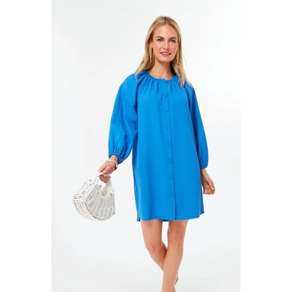Pomander Place Tuckernuck Clarke Dress Women's XXL Blue Button Up Short
